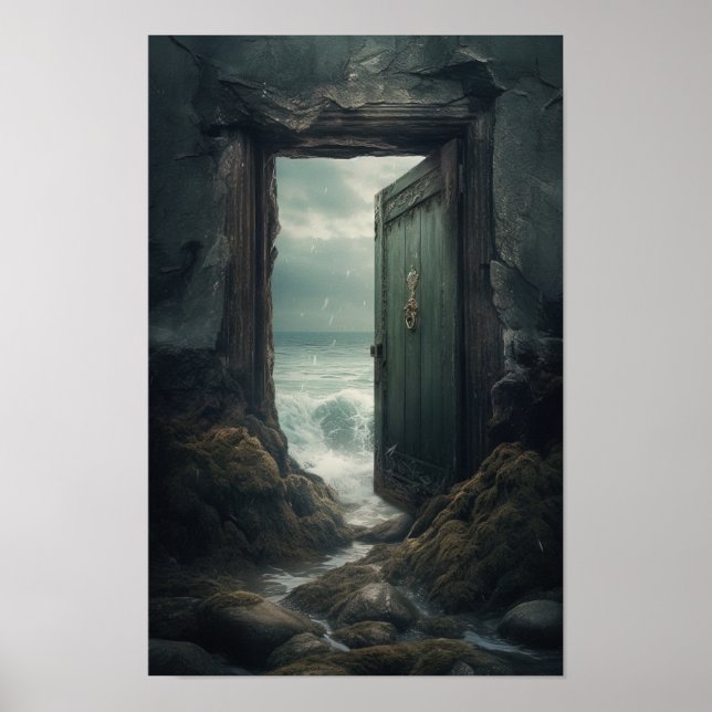 Poster - Portal to Ocean Door AI Generated (Front)