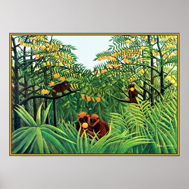 Poster/Print: Apes in the Orange Grove by Rousseau Poster (Front)