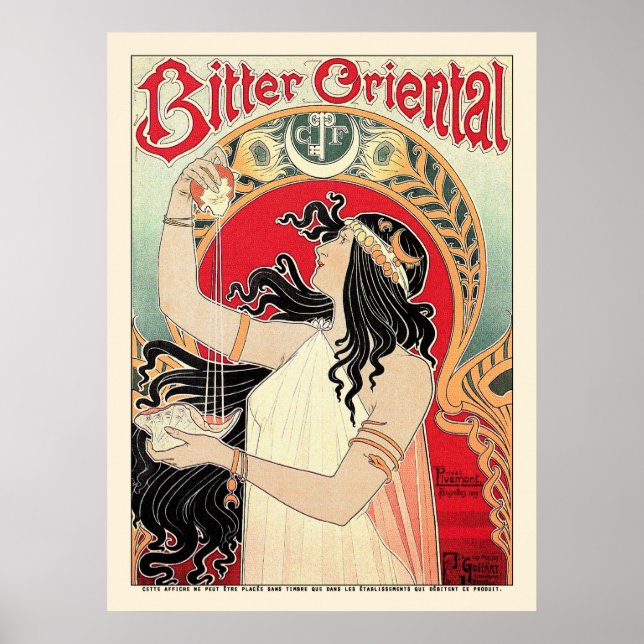 Poster Print: Art Nouveau - Bitter Oriental (Front)