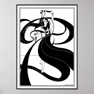 Poster/Print:  Beardsley Illustration Poster