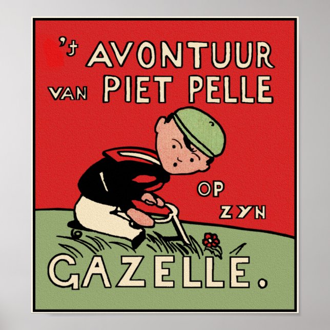 Poster Print: Bicycle Adventures of Piet Pelle (Front)