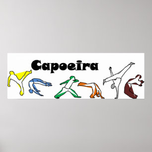poster print capoeira techniques axe