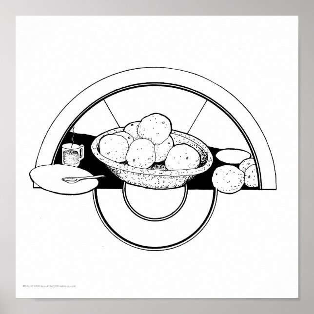 Poster/Print: "Dishes/Grapefruit" Poster (Front)