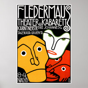 Poster Print: Fledermaus Theatre and Cabaret