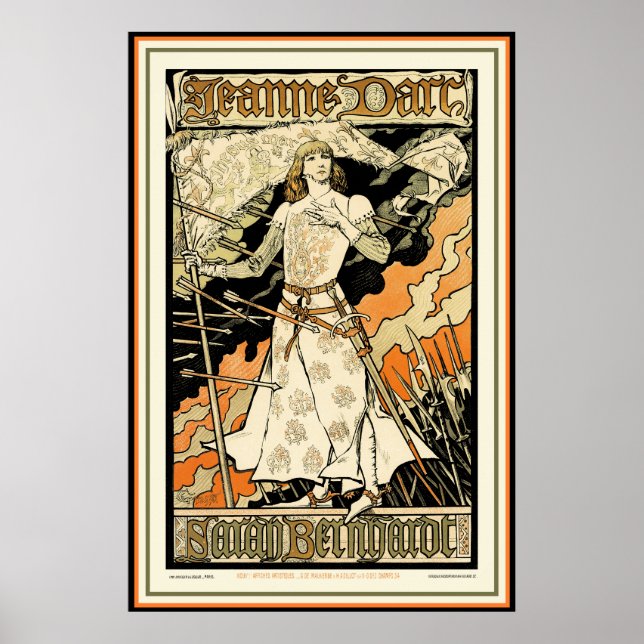 Poster/Print: Jeanne d'Arc, Sarah Bernhardt Poster (Front)