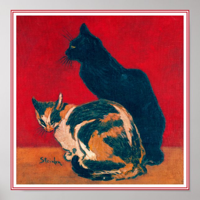 Poster/Print:  Les Chats by Theophile Steinlen Poster (Front)