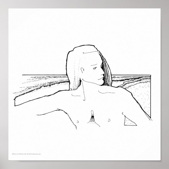 Poster/Print: "Long Hair Man/Landscape" Poster (Front)