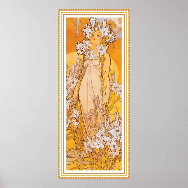 Poster/Print: Mucha - Flowers - Lily Poster (Front)