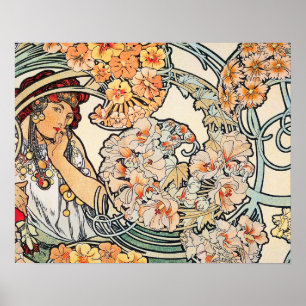 Poster/Print: Mucha - Language of Flowers II Poster