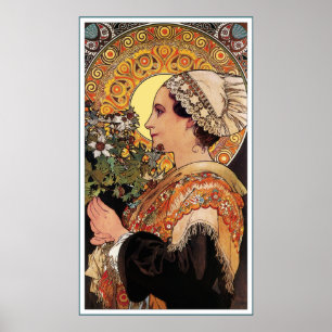 Poster Print: Mucha - Thistle from the Sands