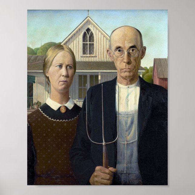 Poster Print of American Gothic (Front)