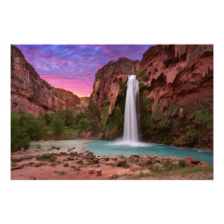 Poster print of Havasu Falls in Havasupai, AZ