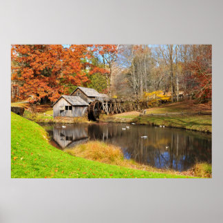 Poster print of Mabry Mill in Meadows of Dan, VA