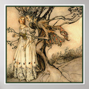 Poster/Print:  Old Woman in the Wood by Rackham Poster