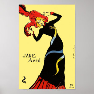 Poster/Print:  Toulouse Lautrec - Jane Avril Poster