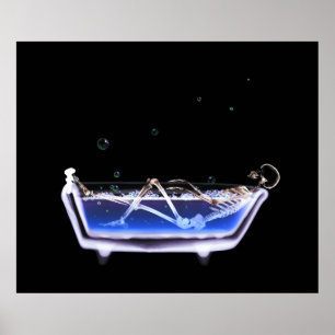 Poster/Print X-Ray Skeleton Bath Original Poster
