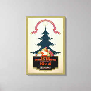 Poster Promoting Travel By London Underground Canvas Print