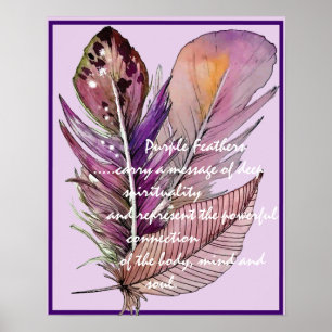 Poster Purple Feathers