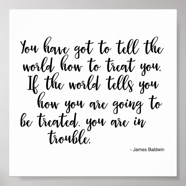 Poster Quoting James Baldwin (Front)