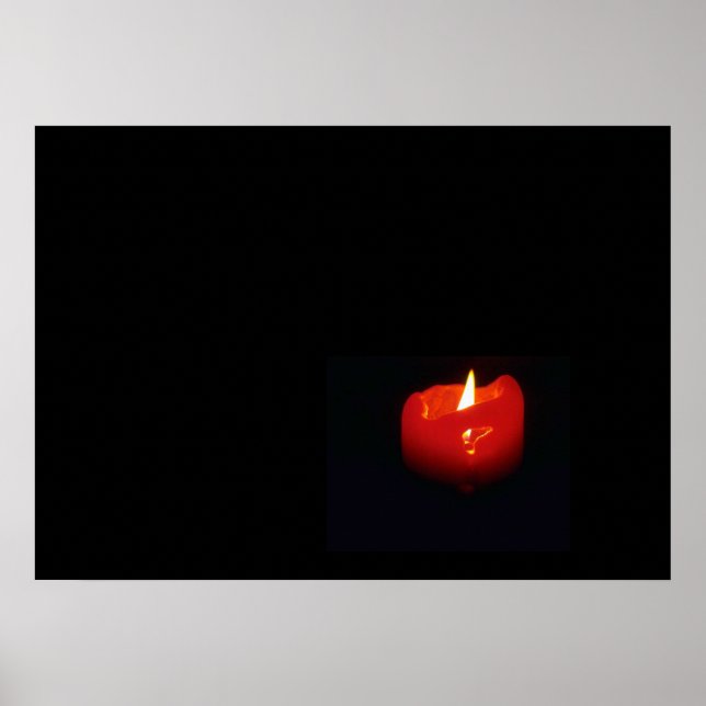 Poster - red candle flame (Front)