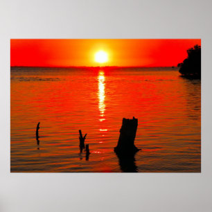 Poster, Red Sunset Poster