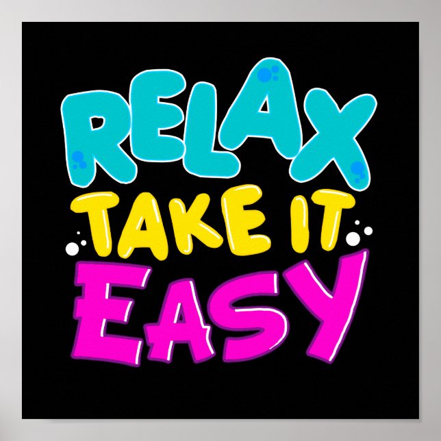POSTER RELAX TAKE IT EASY copie (Front)