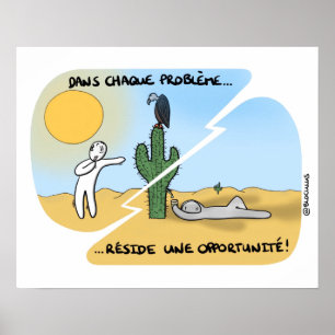 Poster "Remerciez vos problèmes"