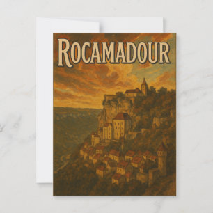 Poster Rocamadour - France - Department of Lot - Postcard