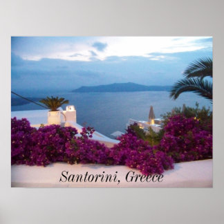 poster Santorini Greece