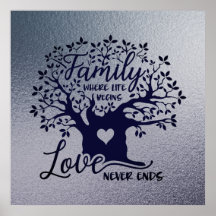 Poster Square 12x12 Family & Love