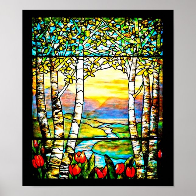Poster-Stained Glass-Louis Tiffany 109 Poster (Front)
