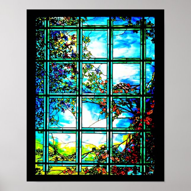 Poster-Stained Glass-Louis Tiffany 114 Poster (Front)