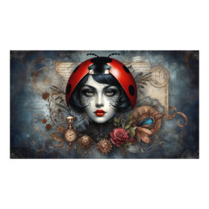 Poster Steampunk Gothic LadyBug Wall Art