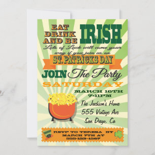 Poster Style St. Patrick's Day Party Invitation