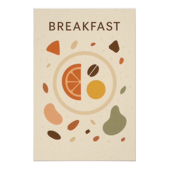 Poster Terrazzo Chic: BREAKFAST (Front)