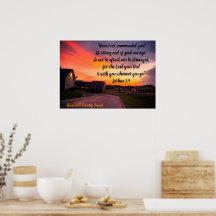 Poster Texas Sunset Scripture 