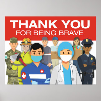 POSTER THANK YOU FOR BEING BRAVE 18x24