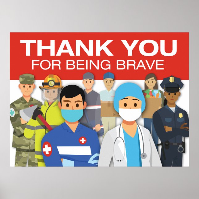 POSTER THANK YOU FOR BEING BRAVE 18x24 (Front)