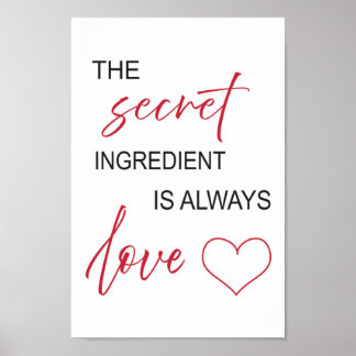 Poster The Secret ingredient is love 