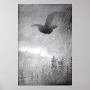 Poster Theodor Kittelsen Pestakommer (The plague