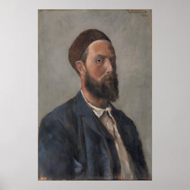 Poster Theodor Kittelsen Self Portrait (Front)