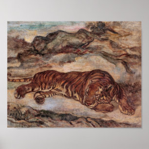 Poster "Tiger in Repose" by Antoine-Louis Barye