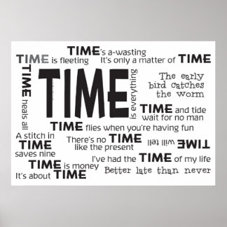 Poster - Time Proverbs