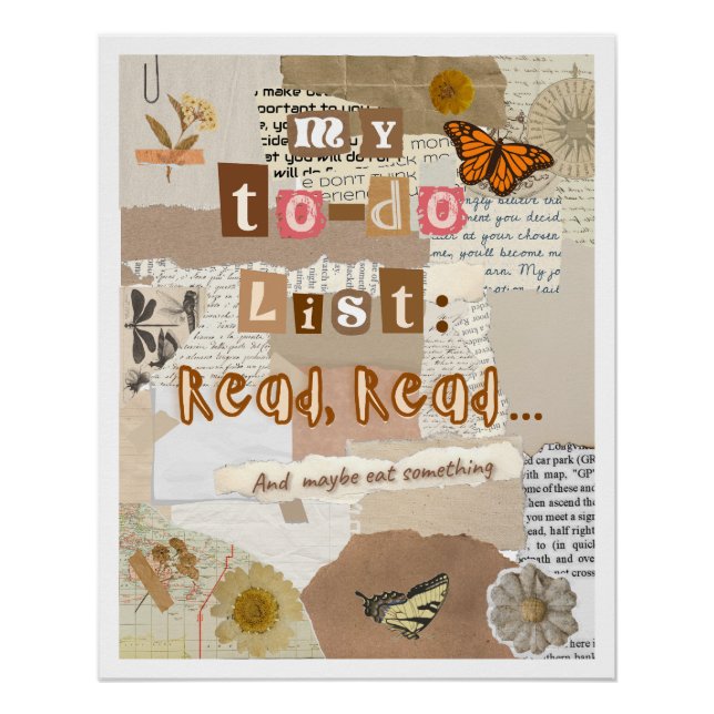 Poster To-Do List Aesthetic Collage | Soft inspo (Front)