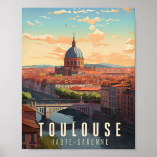 Poster Toulouse - France - illustration