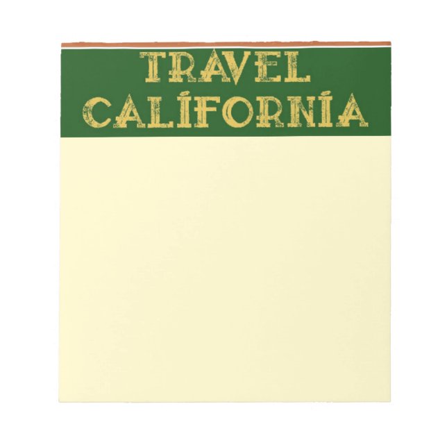 Poster:Travel California Notepad (Front)