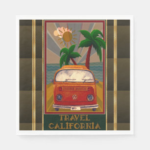 Poster:Travel California Paper Napkin