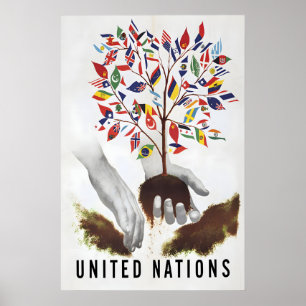 Poster United Nations 1947 Prosper together