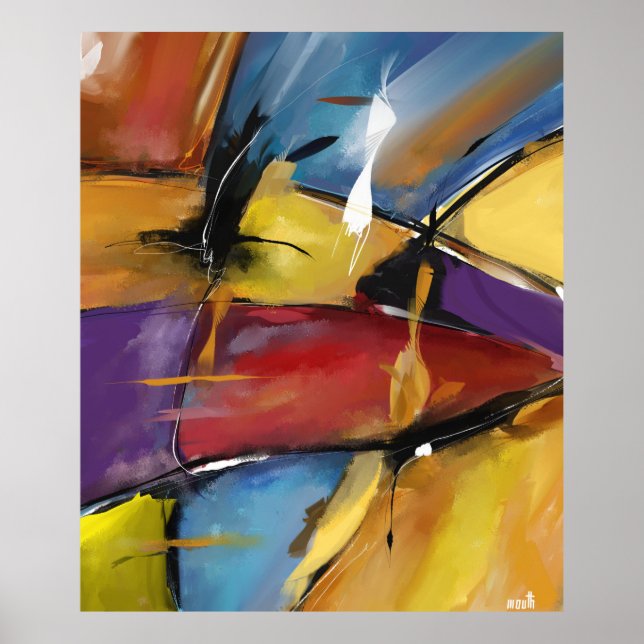 Poster vertical extra grand modèle "Abstract 1509" (Front)