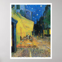 POSTER : Vincent Van Gogh : CAFE TERRACE